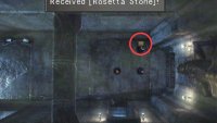 Head through the gate to find a Rosetta Stone.