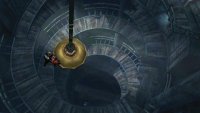 Climb the clock tower and use a swinging bell to reach and otherwise inaccessible walkway to the right.