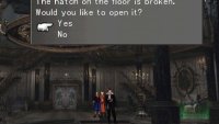 The crashing of the chandelier will also open a trap door