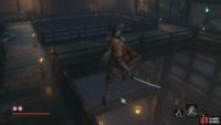 Jump to the beam from the upper room