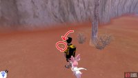 6/10: Again, keep following the cliff wall in a clock-wise manner. Once you reach the next boulder with a Pokémon Den nearby, go past the den and check around the tall tree.