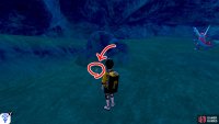 2/7: Swim across the river, or come here via the Training Lowlands. Go up the nearby slope. When the ground levels off and there’s a rocky pillar towards the left, check behind the boulder to the left of the next slope.