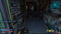 drop down into the trap door to find a Red Chest waiting for you.