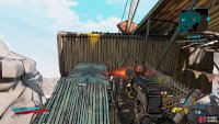 run along the car and on to another container
