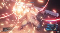 After enough damage is inflicted Barret and Red XIII will deal a crippling blow to Harbinger.