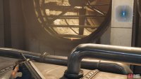 As you cross in front of the fans, note an orb of red materia…