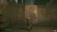 now move the stone piece towards the wall on the left and climb up