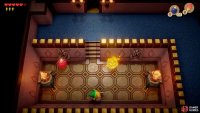 head to the next area and place a bomb next to the left statue, 