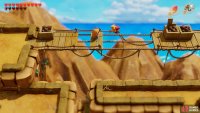 go back left and Hookshot across the bridge to rescue Marin.
