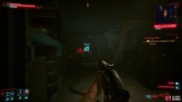 then sneak to the stairs over on the right of the room and take down another enemy. 