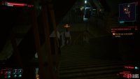Wait until this guard looks away before continuing down the stairs