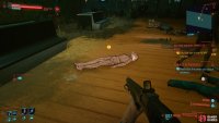 then collect the evidence from the body on the floor.