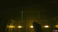 Here, you’ll find some yellow lights, crawl under and climb up the ledge.