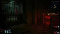 As you make your way through the subway tunnels with Meyers, you can either force your way through a gate, or take a side passage through some steam… preferably after you turn a value to make the way safe.