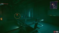 At the top of the ladder, follow the right path to find a container.