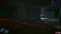 Go through the doorways into the large room and go straight across to where the turret is.