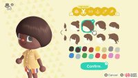 A bowl cut.