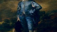 In the real painting, the boy has wispy bangs