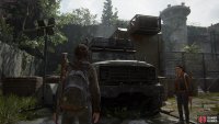 Use the truck on the left to reach the roof