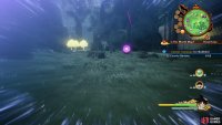 Look for the purple orbs in the swampy area