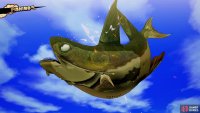The Goliath Catfish is the smaller shadows in the pond