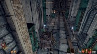Be sure to use the lever on the left before you get back on the platform after the library.
