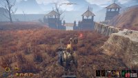 The bandit camp can be seen as you walk south west from the burning tree.