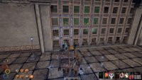Use the lever to the left of the gate to open it.