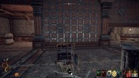 The large wooden door, behind which the Legacy Chest can be found. Use the Cierzo Town Key to access it.