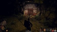 The door to the west which can be found around the corner from the chest.