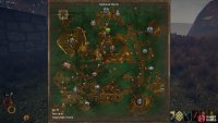 The location of the Hallowed Lotus on the Hallowed Marsh map, marked here by a green square.