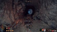 Follow the tunnel path north to the ice chamber, where you can see an iron door in the distance.