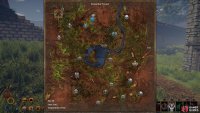 The blue icon to the north indicates where you are on the map as you leave the crypts.