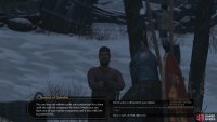 If you want to use one of your companions to complete the quest, they will need to have at least level 30 in their Charm skill.