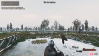 The windup of a stab attack, whereby you draw your weapon in as you aim your strike.
