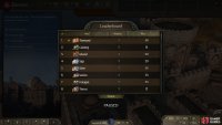 You can view the leaderboard for a specific tournament from the tournament menu in any given settlement.