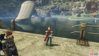 Route A requires you throw the ether cylinder over the bridge 