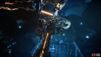 and ride the machine until you can drop onto the beam.