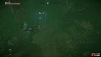 Swim down to a submerged bunker,