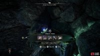 pass through a cave to find an ancient trunk with plunder inside, 