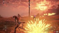 Be wary, however, as Grudda can throw fire bombs and explosives at you.