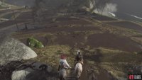 Lord Shimura goes after the Mongol patrol in the distance