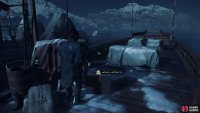 then go down the hill on the left to find this Artefact on a crate in the boat. 