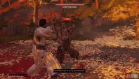 The overhead attack with him grabbing the blade is the first of a three hit combo