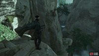 then use your grappling hook at the end of the path to rappel down