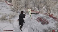 to find this banner sitting in the center of the forest.