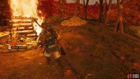 once the camp is clear, head up the ladder to find another Artifact.