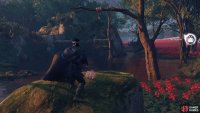 then use your grappling hook and swing across to the wall ahead and climb up