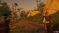 Farther targets should require aiming a little higher to compensate for a tiny drop