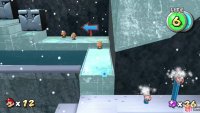 Follow the arrows to lead you to Baron Brrr. The water spouts will direct you to a Hidden Power Star